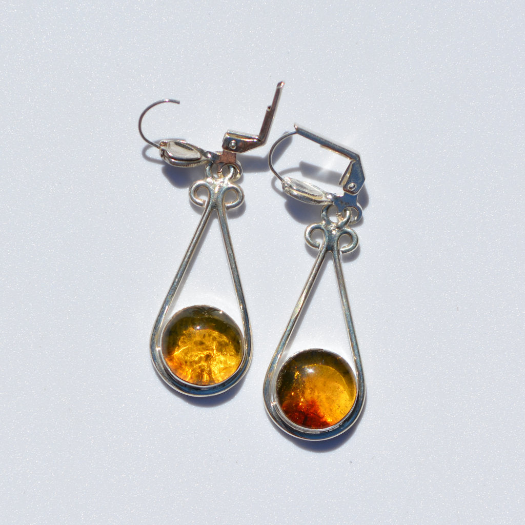 Caribbean Amber Long Earrings - eGallery Shoppe