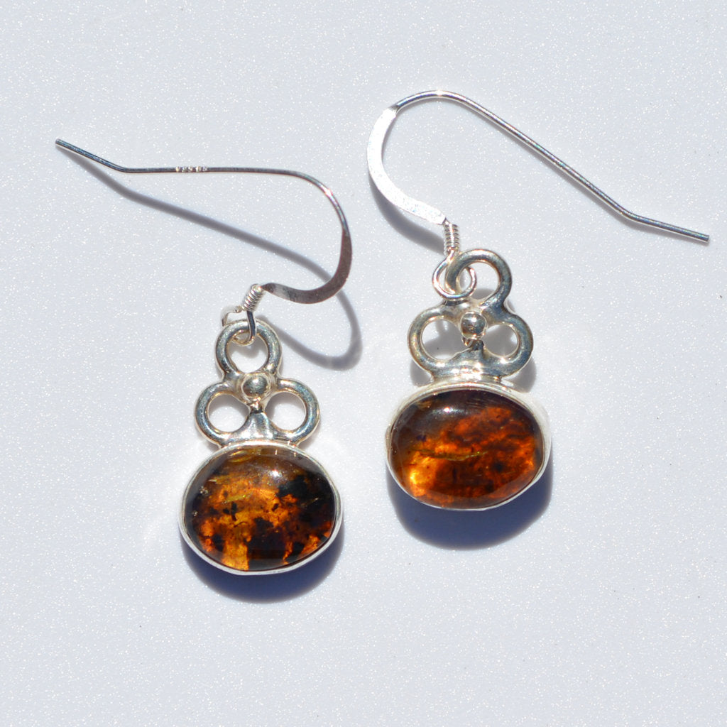 Caribbean Amber Flower Earrings - eGallery Shoppe