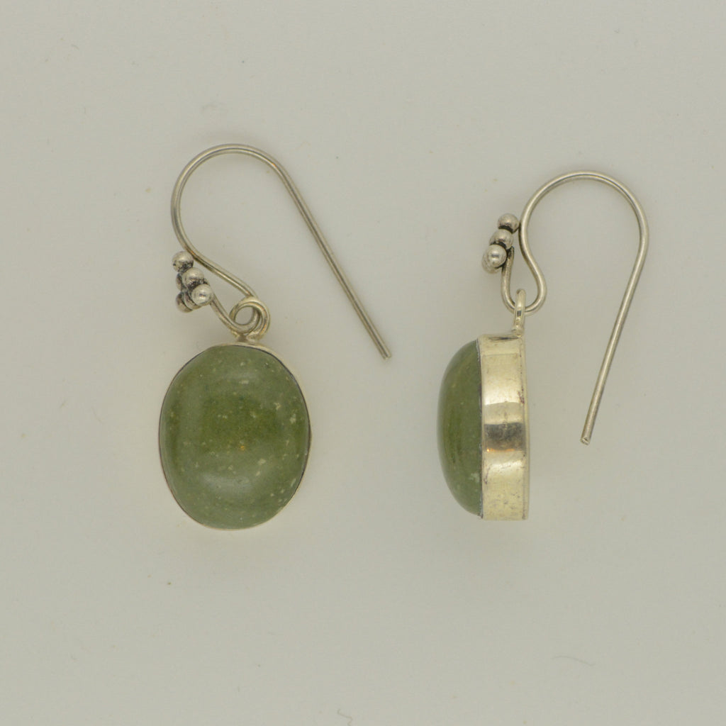 Tortola Green Jasper Earrings 8.5g - eGallery Shoppe