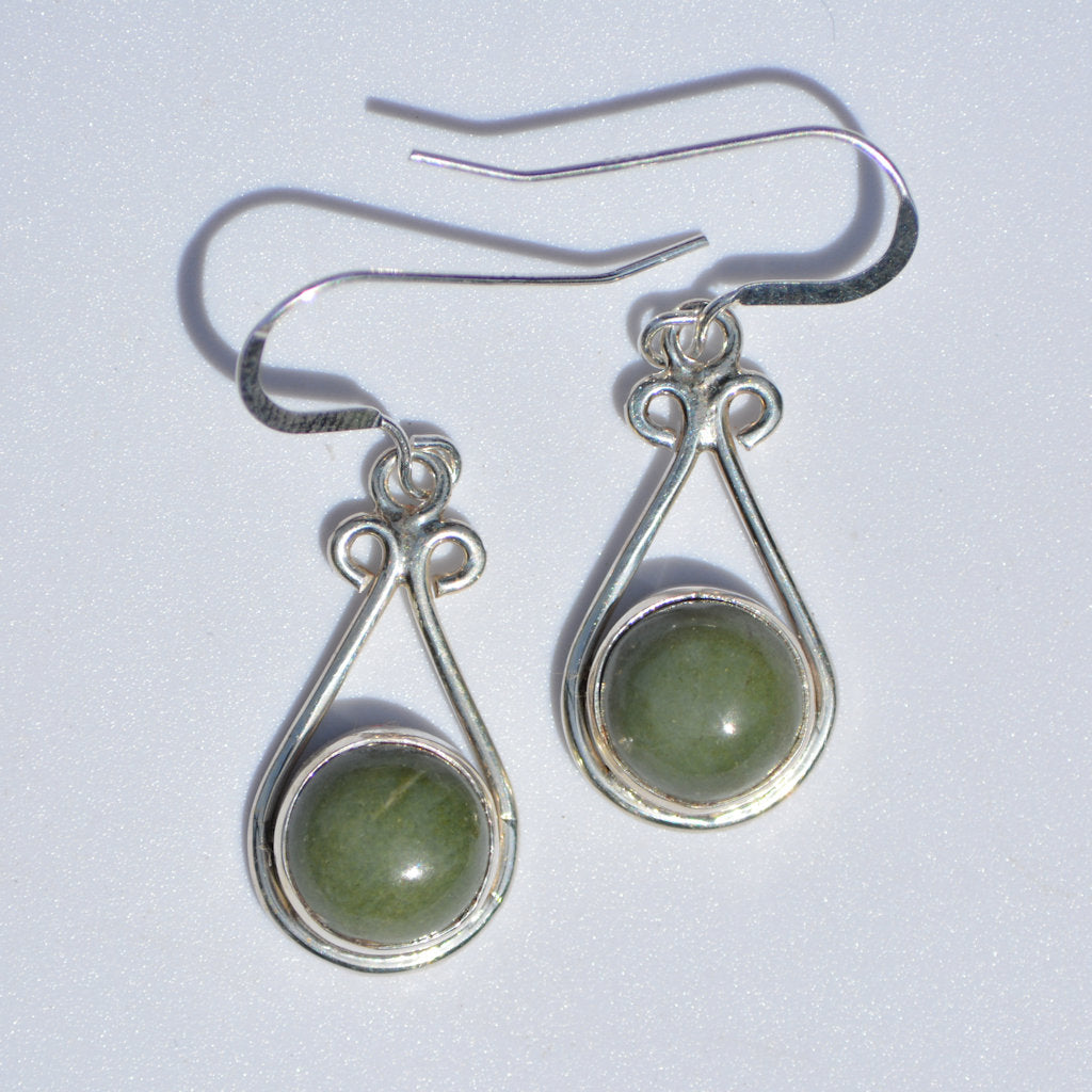 Tortola Green Jasper Dangle Earrings - eGallery Shoppe