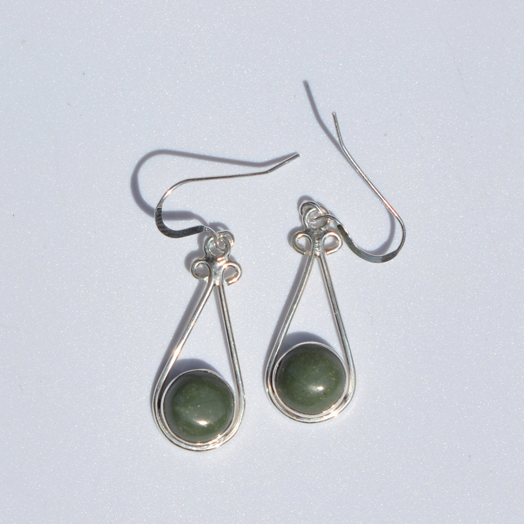 Tortola Green Jasper Dangle Earrings - eGallery Shoppe