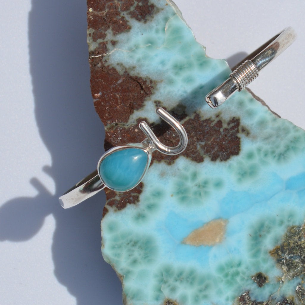 Larimar Caribbean Hook Bangle - eGallery Shoppe