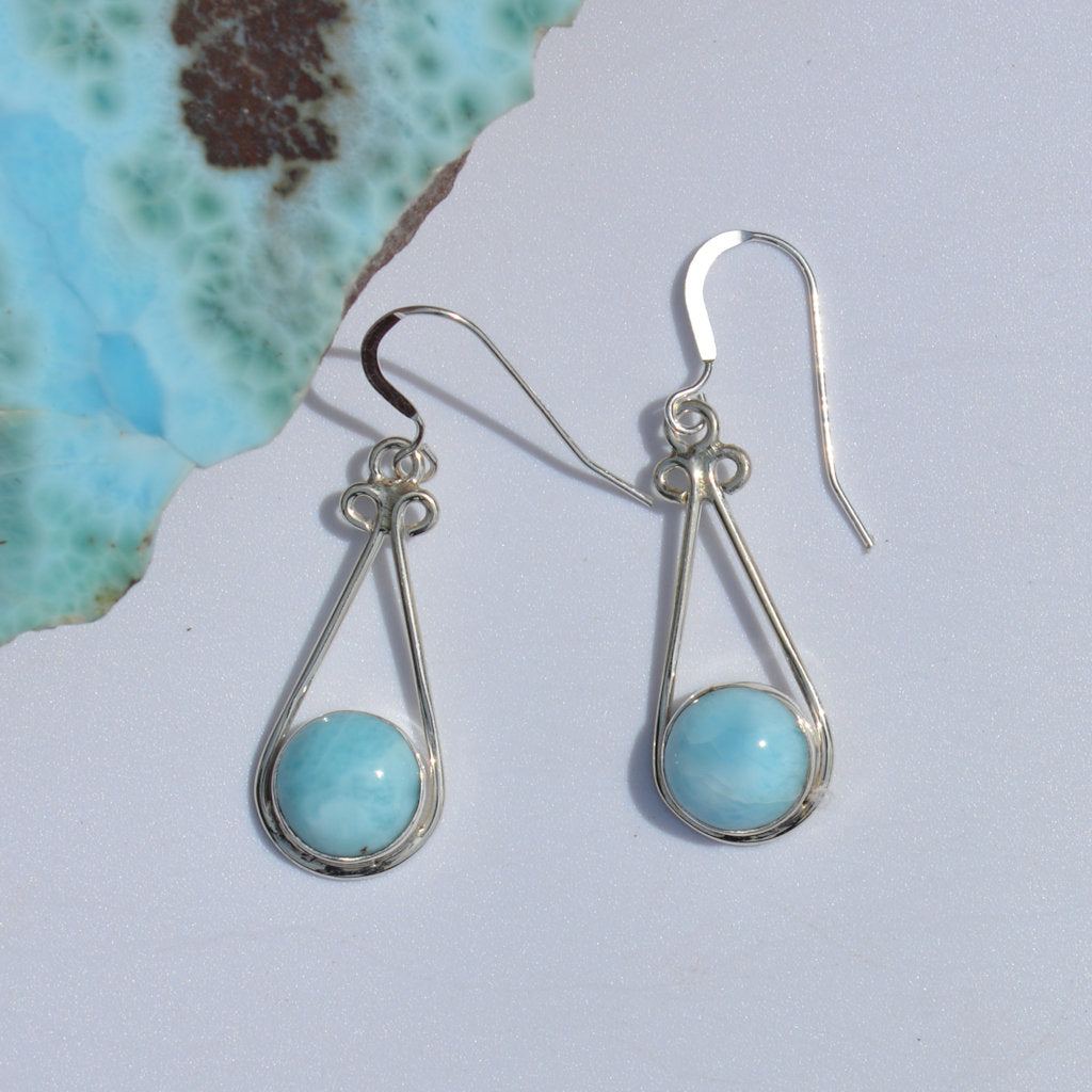 Larimar Long Dangle Earrings - eGallery Shoppe