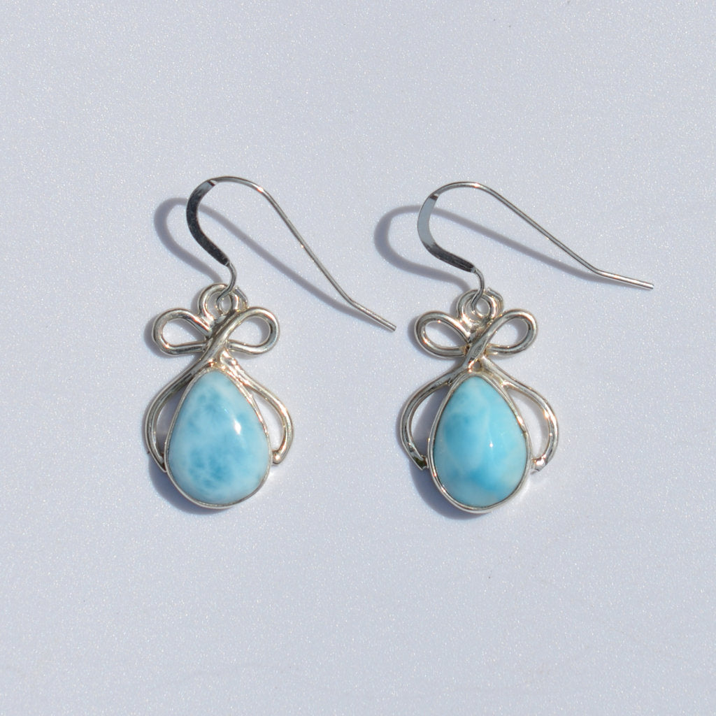 Larimar Bow Dangle Earring - eGallery Shoppe