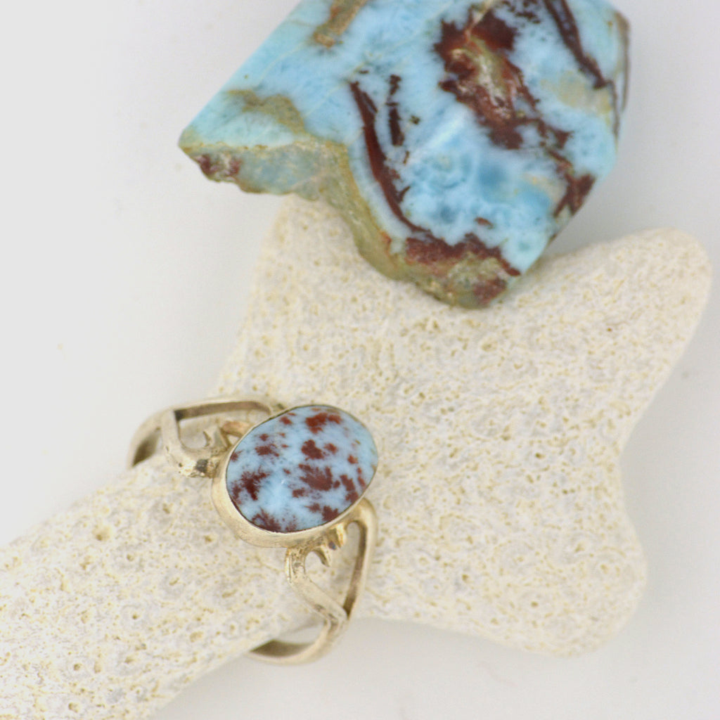 Small Larimar Ring   Size 8.5      3.1g - eGallery Shoppe