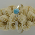 Larimar Shackle Bangle with Round Stone 13.5g - eGallery Shoppe