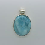 Large Oval Larimar Pendant 25.7g - eGallery Shoppe