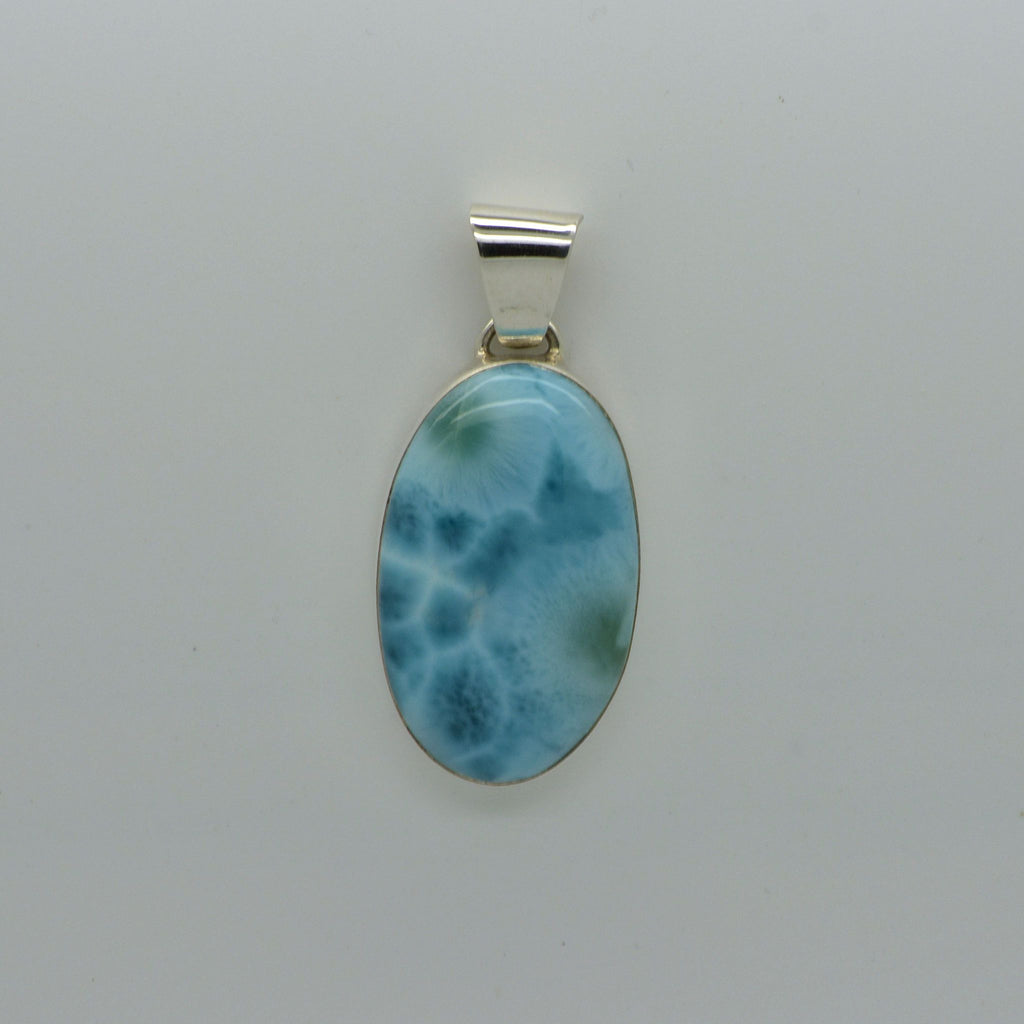 Medium Larimar Oval Pendant      14.7g - eGallery Shoppe